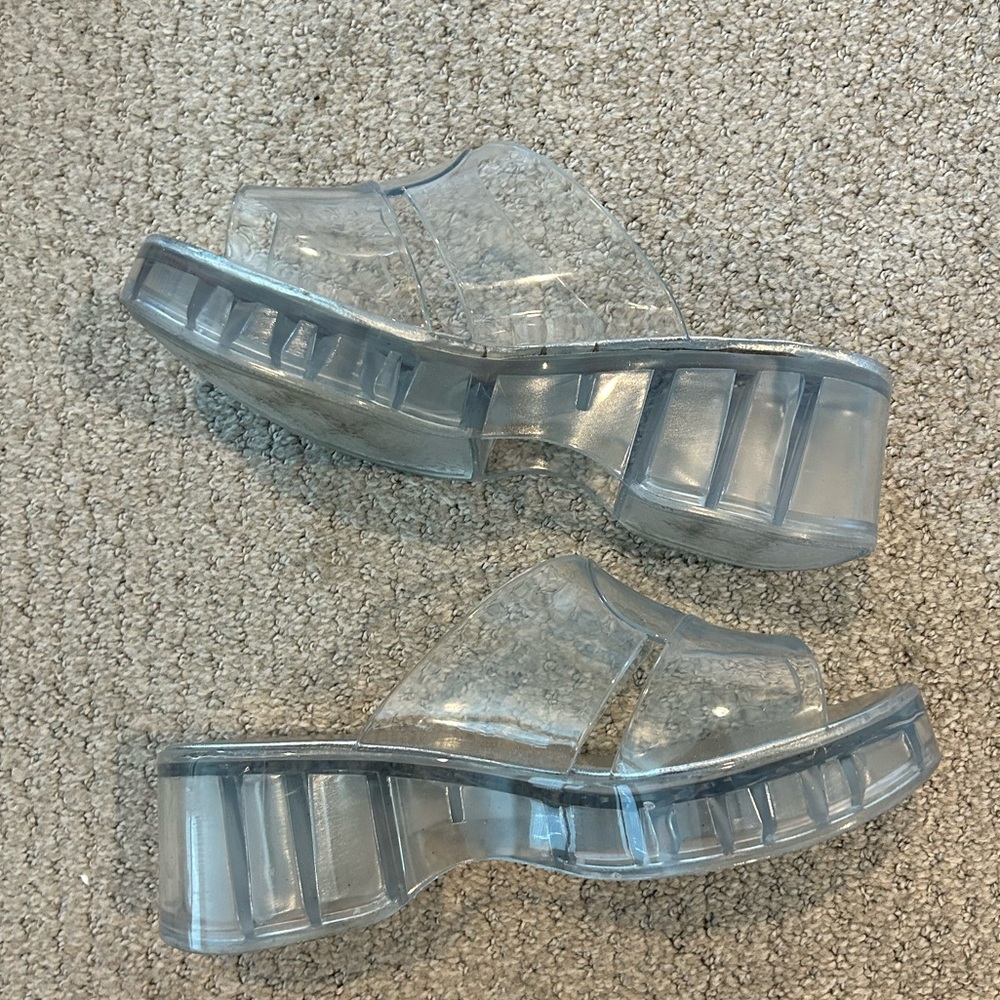 HERS - Jeffrey Campbell clear jelly platform shoes (excellent condition!)
